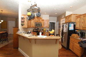 Before looking into kitchen before walls removed.